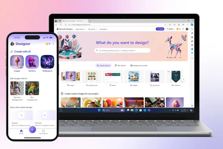 مایکروسافت اپلیکیشن Designer را برای اندروید و iOS منتشر کرد؛ خلق تصاویر و استیکرهای جذاب با هوش مصنوعی-2